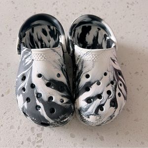 Black Marble Crocs (size C8)